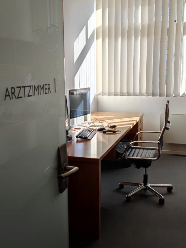 Blick in die Innenräume der AlpRad-Praxis in Rosenheim/Aicherpark